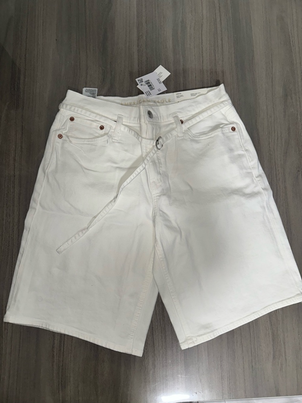 American Eagle stretch denim high waisted jort